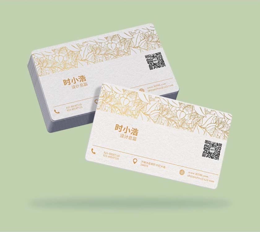 铜版纸名片-300克