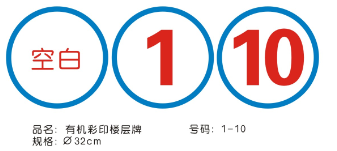 有机楼层牌有字32Φcm