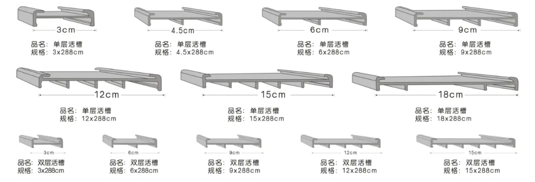 活槽6cm宽*2.88米铝合金