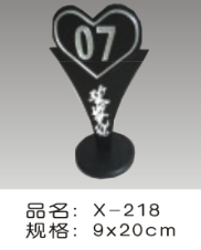 黑色鲜花型留座号银字