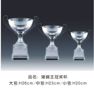 中号矮碗王冠奖杯
