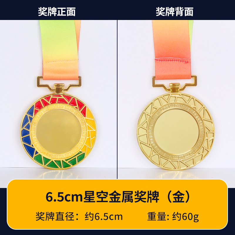 6.5cm星空金属奖牌