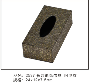 2537长方形纸巾盒（闪电纹）24*12*7.5cm