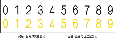 亚克力拉丝金号码（0）