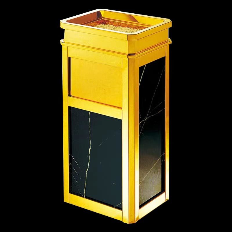 K-122大理石钛金边果皮箱