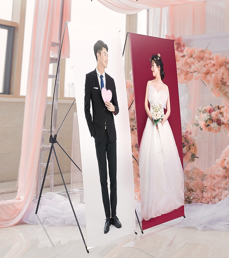 【黑磨砂】X展架