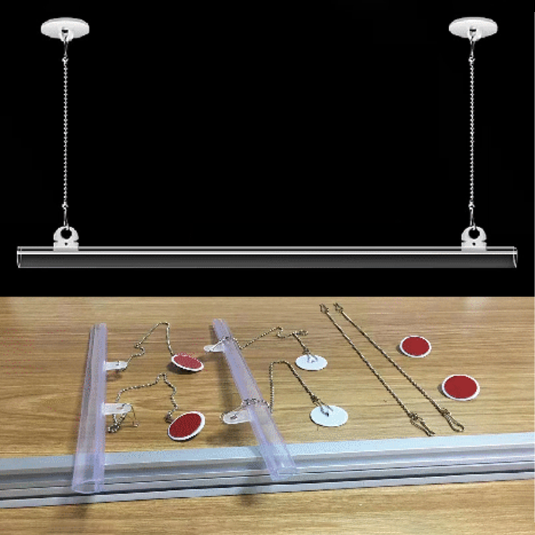 透明塑料吊旗三件套透明海报挂轴杆
