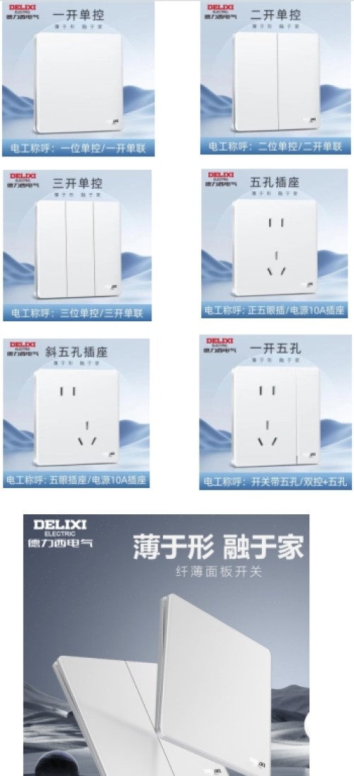 德力西/暗装墙壁开关/CD290