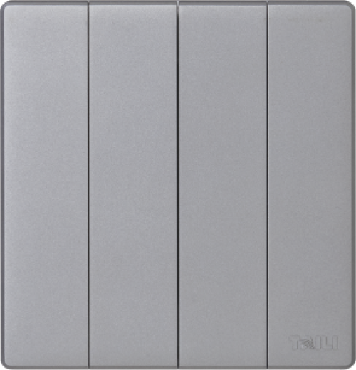 泰力V5四位10AX250V双控开关浅灰色 10A