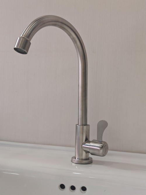 美亿家 菜盆单冷/拉丝枪灰不锈钢菜盆水槽洗菜盆
大弯单冷龙头】