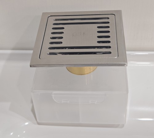 6厘亮光四方铜底地漏/6厘地漏铜自封/铜翻板铜芯
下水地漏