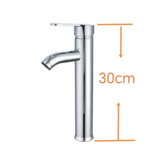 冷热面盆洗脸盆浴室柜台上盆洗手盆冷热加高单
孔龙头30cm】