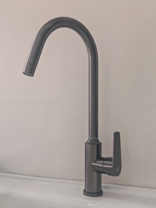 枪灰莲花菜盆龙头/不锈钢枪灰冷热菜盆厨房龙头