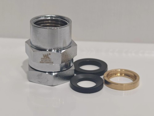 天然气专用内牙接头/燃气防泄漏接头/免打波快
接/天然气配件燃气铜快接4分螺母