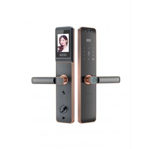 一握开A21S红古铜 猫眼款指纹锁