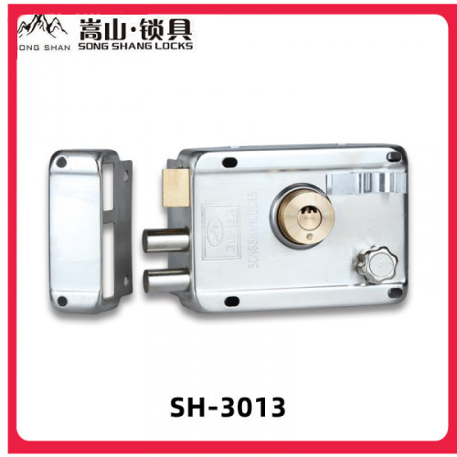 嵩山9588铜头礼盒月牙门锁/木门/带左