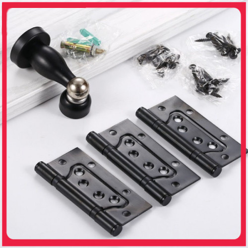 4*2.5不锈钢子母合页三片装+门吸