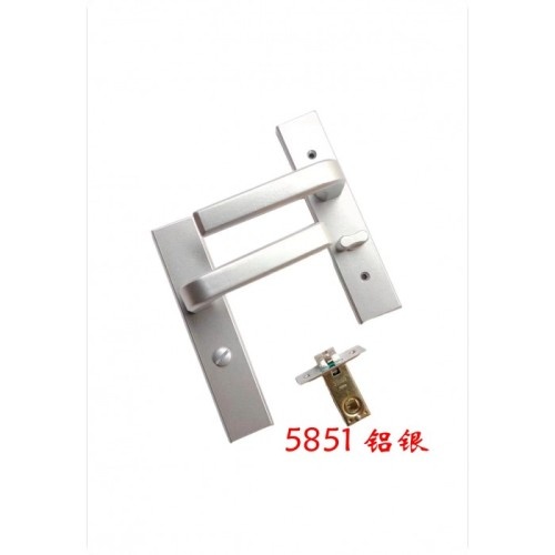 5851 铝银卫浴执手锁/11mm孔