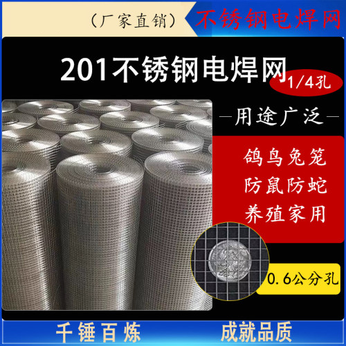 201不锈钢电焊网，1/4孔