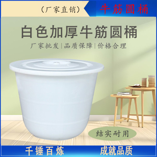牛筋储水桶圆桶可配白色盖子