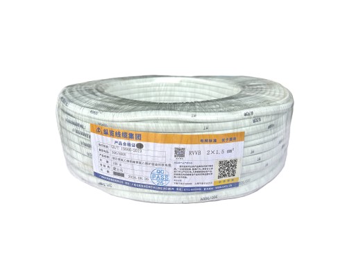 ZC-RVVB纵览铜芯多股阻燃平行护套线软线白
色国标