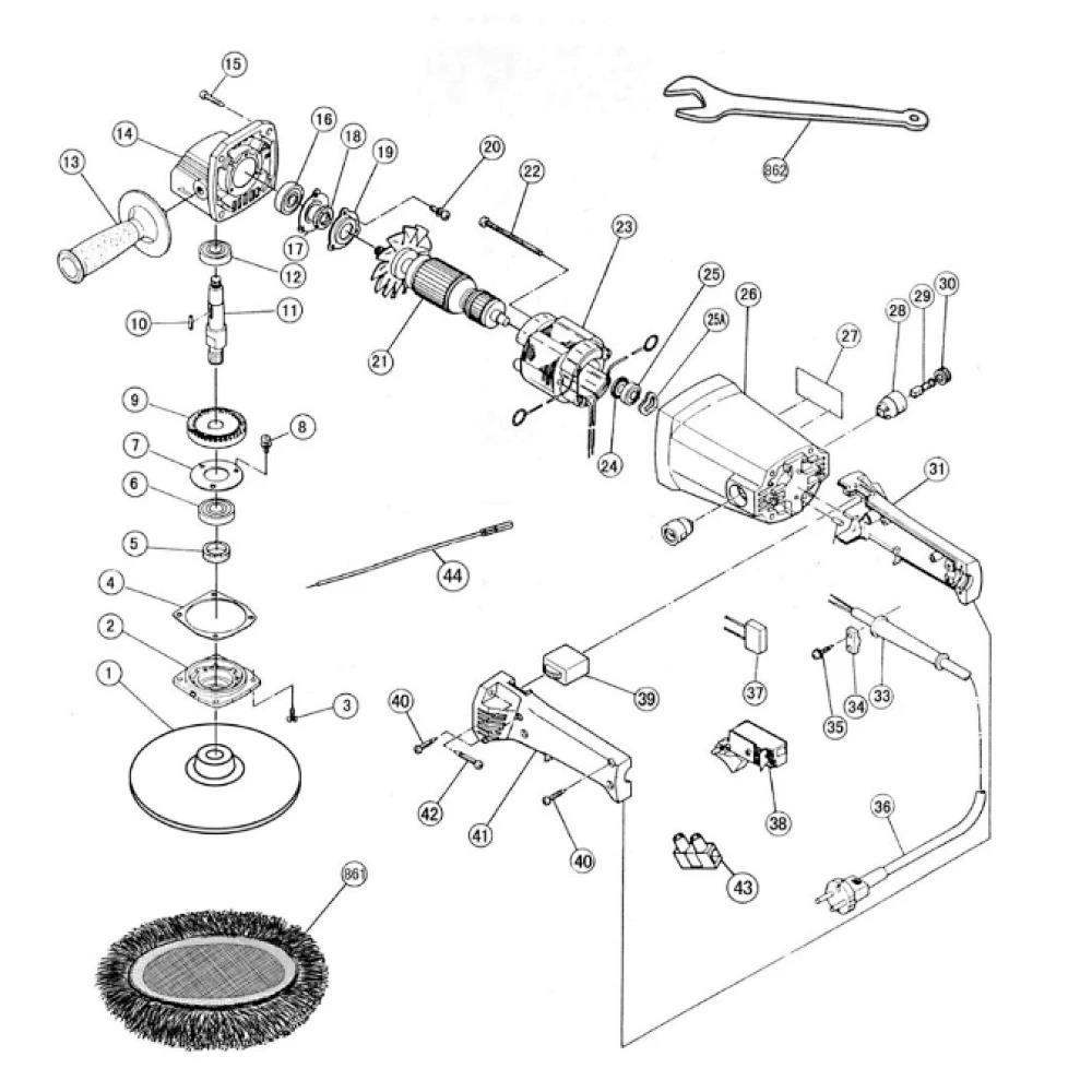 东成/抛光机S1P-FF-180配件 左右手柄