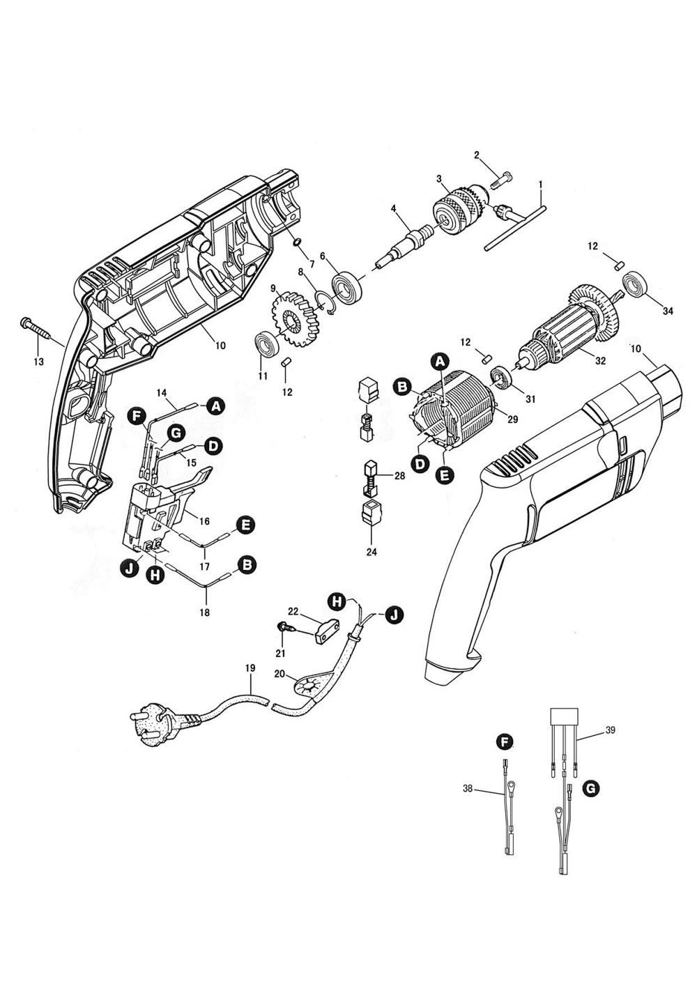 东成/手电钻/电钻J1Z-FF05-10A配件