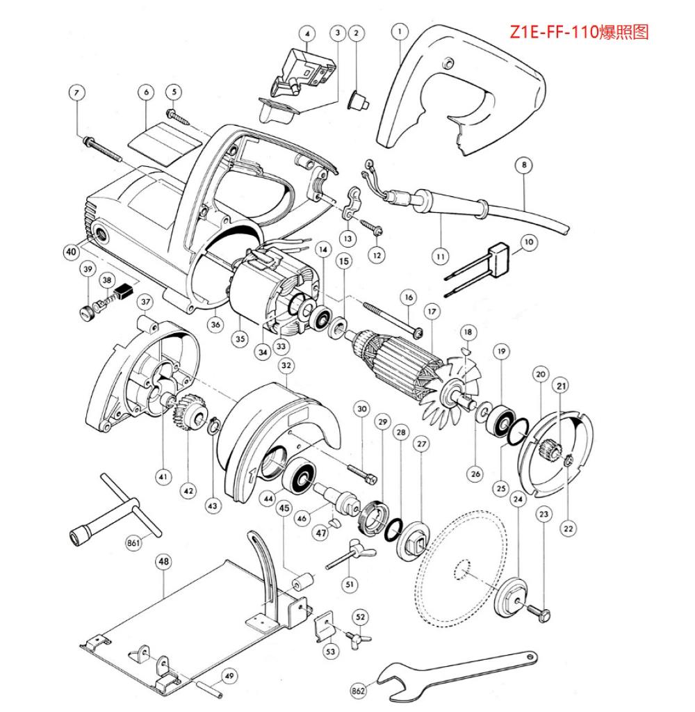 东成/云石机/石材切割机配件Z1E-FF-110