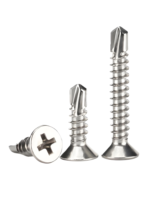 410不锈钢沉头钻尾钉十字平头自钻燕尾钉
