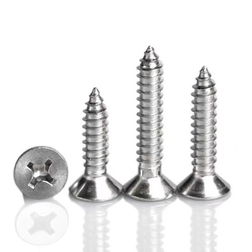 201不锈钢沉头自攻钉十字平头螺钉木螺丝3*8-
-500个/包*0.014